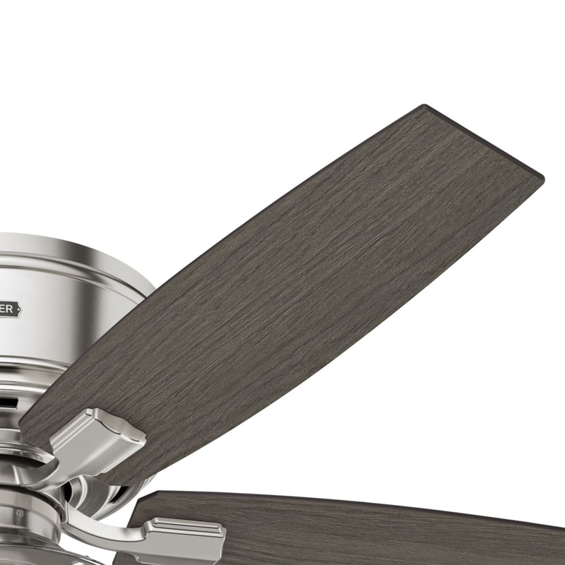 Hunter 52-Inch Bennett Brushed Nickel Low Profile Ceiling Fan