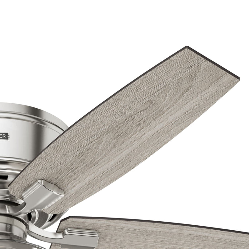 Hunter 52-Inch Bennett Brushed Nickel Low Profile Ceiling Fan