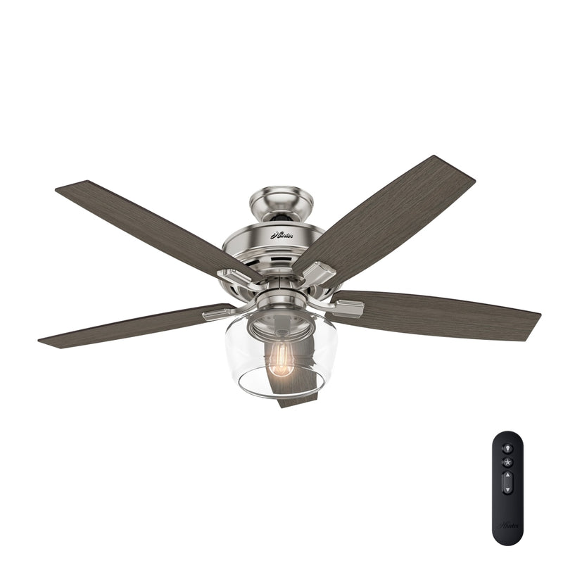 Hunter 52-Inch Bennett Brushed Nickel Ceiling Fan