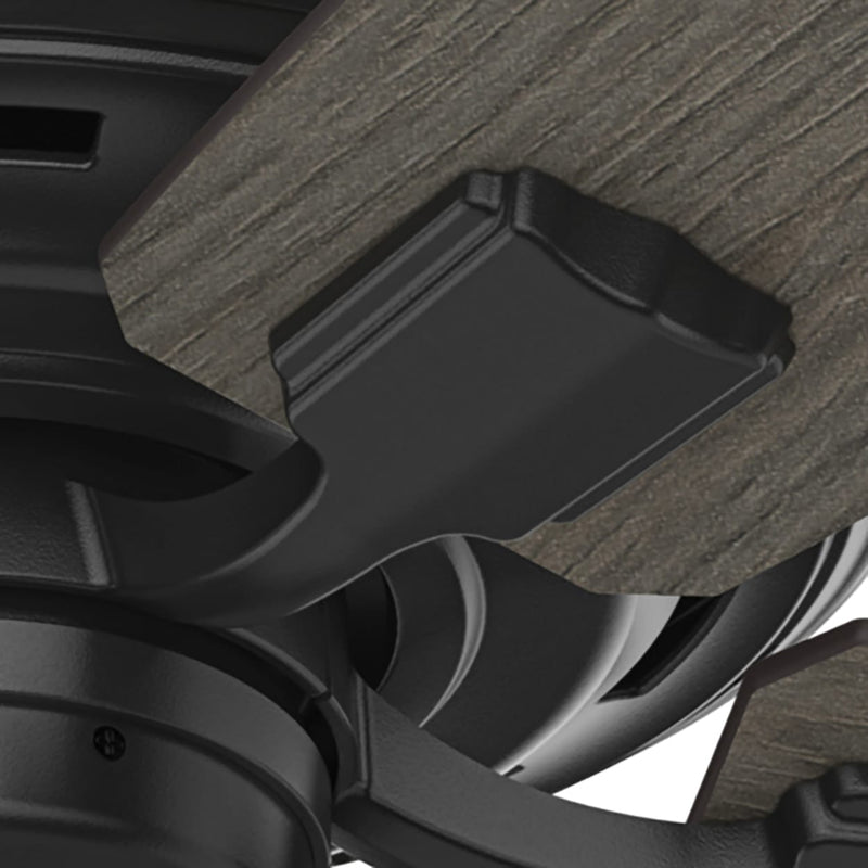 Hunter 52-Inch Bennett 3 Lights Matte Black Ceiling Fan