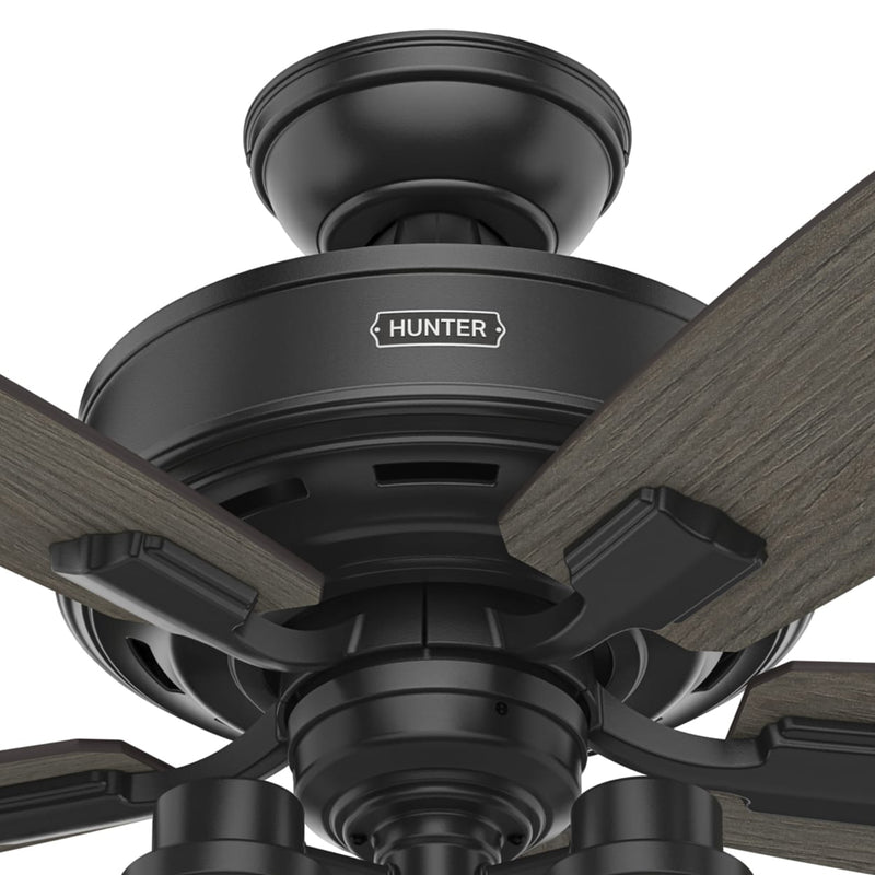 Hunter 52-Inch Bennett 3 Lights Matte Black Ceiling Fan