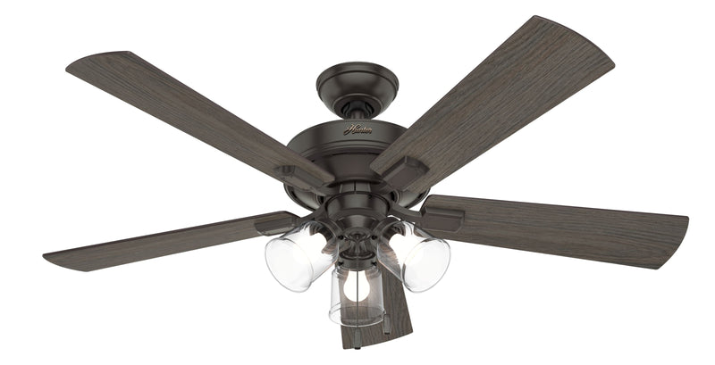 Hunter 52-Inch Crestfield 3 Light Noble Bronze Ceiling Fan