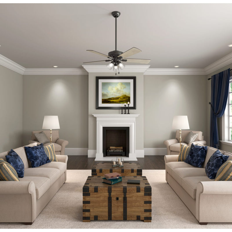 Hunter 52-Inch Crestfield 3 Light Noble Bronze Ceiling Fan