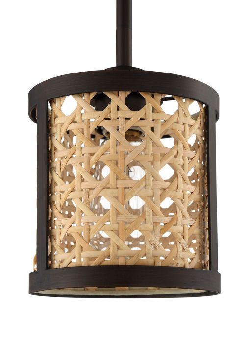 Craftmade Malaya 1 Light Mini Pendant in Aged Bronze Brushed - 54591-ABZ