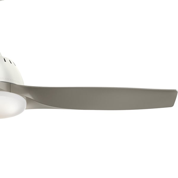 Casablanca Wisp 52 Inch Ceiling Fan with LED Light - Fresh White/Painted Pewter