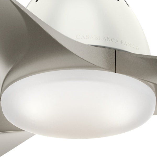 Casablanca Wisp 52 Inch Ceiling Fan with LED Light - Fresh White/Painted Pewter