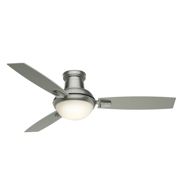 Casablanca Verse Outdoor 54 Inch Ceiling Fan with LED Light - Brushed Nickel/Black Mahogany
