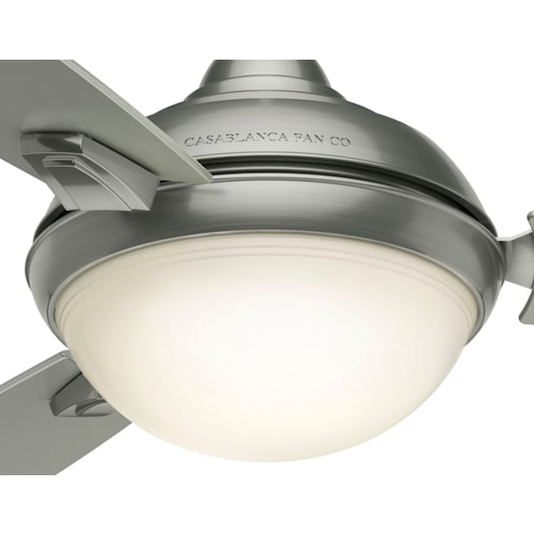 Casablanca Verse Outdoor 54 Inch Ceiling Fan with LED Light - Brushed Nickel/Black Mahogany