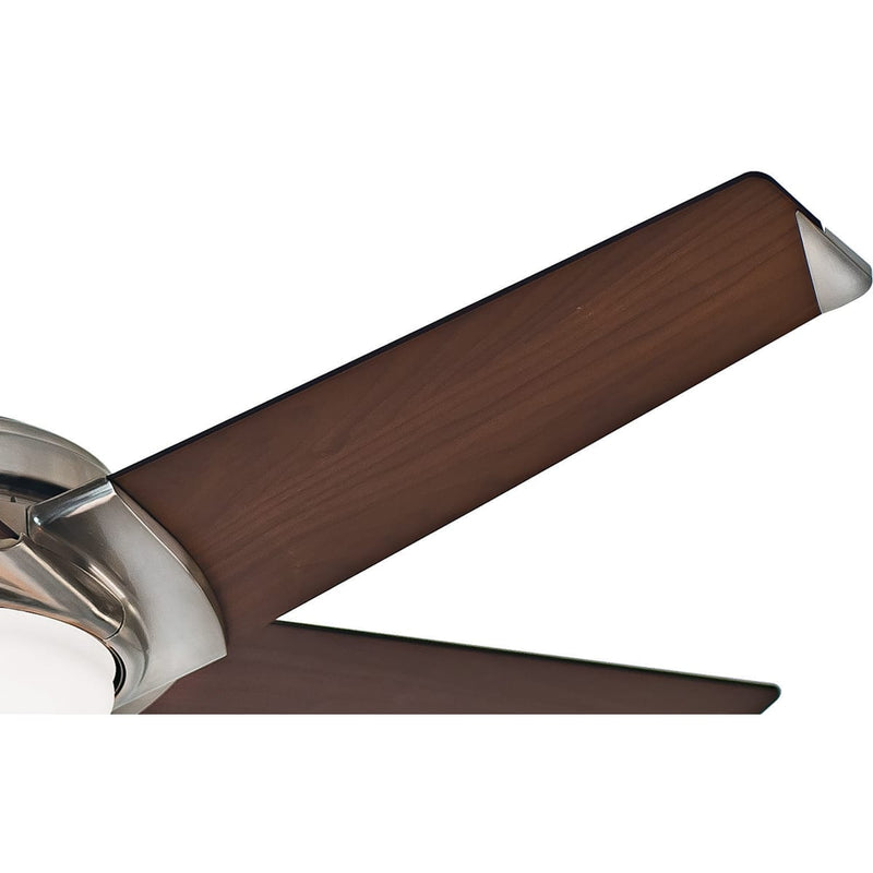 Casablanca Stealth DC with LED Light 54 inch Ceiling Fan - Brushed Nickel/Walnut
