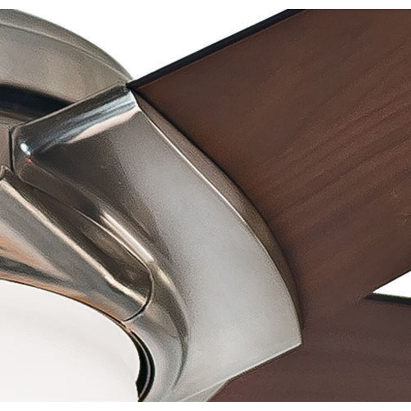 Casablanca Stealth DC with LED Light 54 inch Ceiling Fan - Brushed Nickel/Walnut