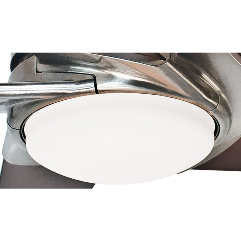 Casablanca Stealth DC with LED Light 54 inch Ceiling Fan - Brushed Nickel/Walnut