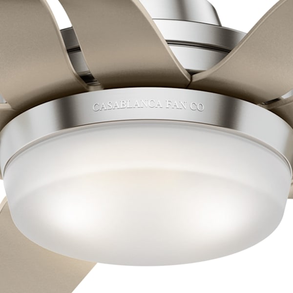 Casablanca Correne 56 Inch Ceiling Fan with LED Lights - Brushed Nickel/Painted Metallic