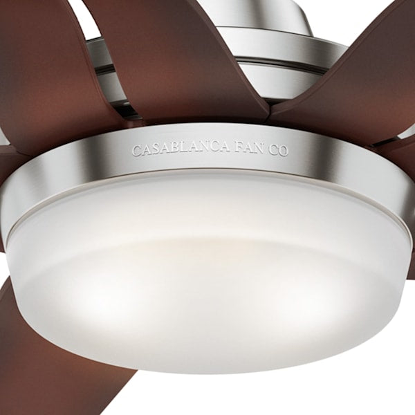 Casablanca Correne 56 Inch Ceiling Fan with LED Lights - Brushed Nickel/Coffee Beech