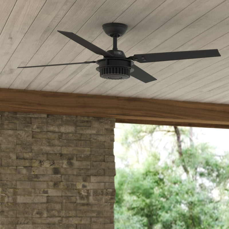 Hunter 54-Inch Chronicle Matte Black Outdoor Ceiling Fan