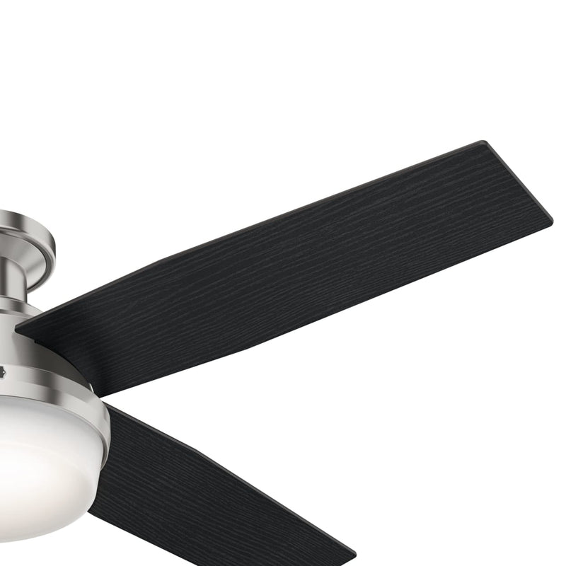 Hunter 52-Inch Dempsey Light Brushed Nickel Low Profile Ceiling Fan