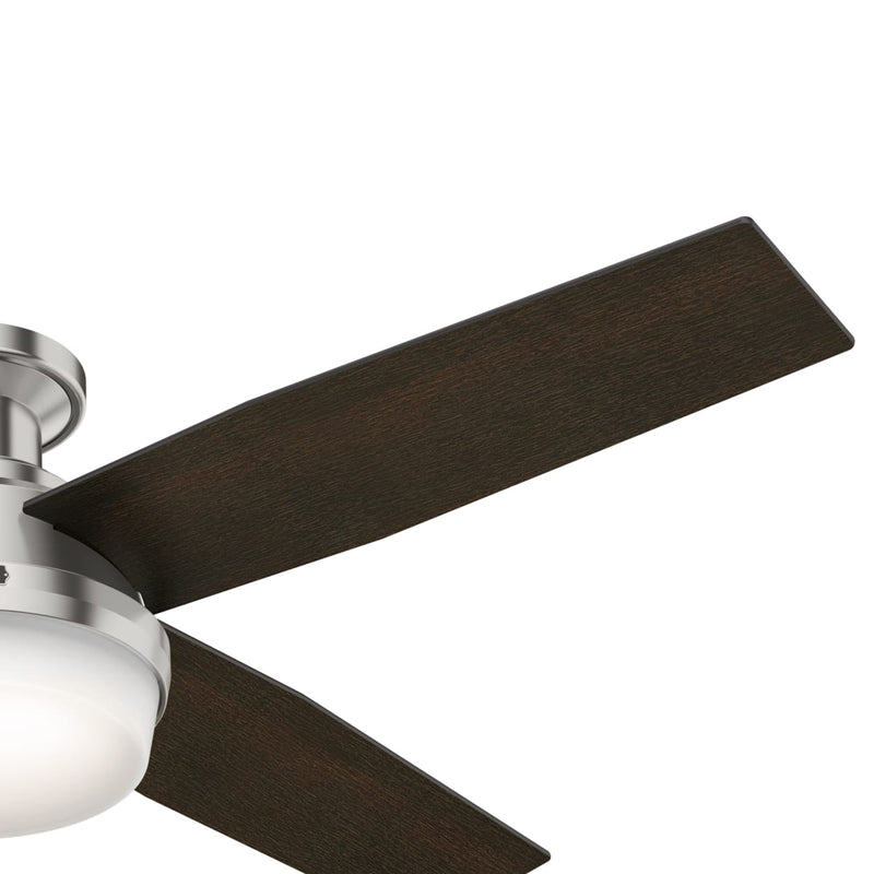 Hunter 52-Inch Dempsey Light Brushed Nickel Low Profile Ceiling Fan