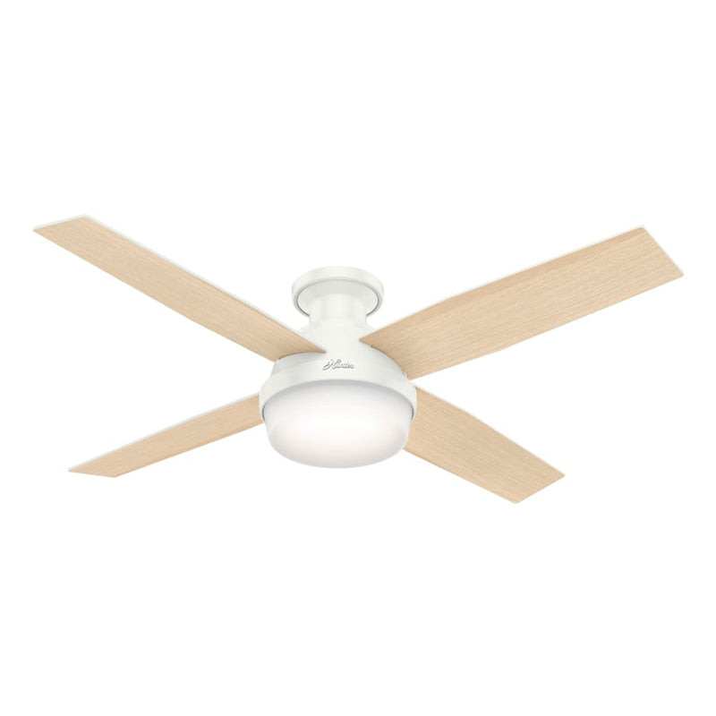 Hunter 52-Inch Dempsey Fresh White Low Profile Ceiling Fan