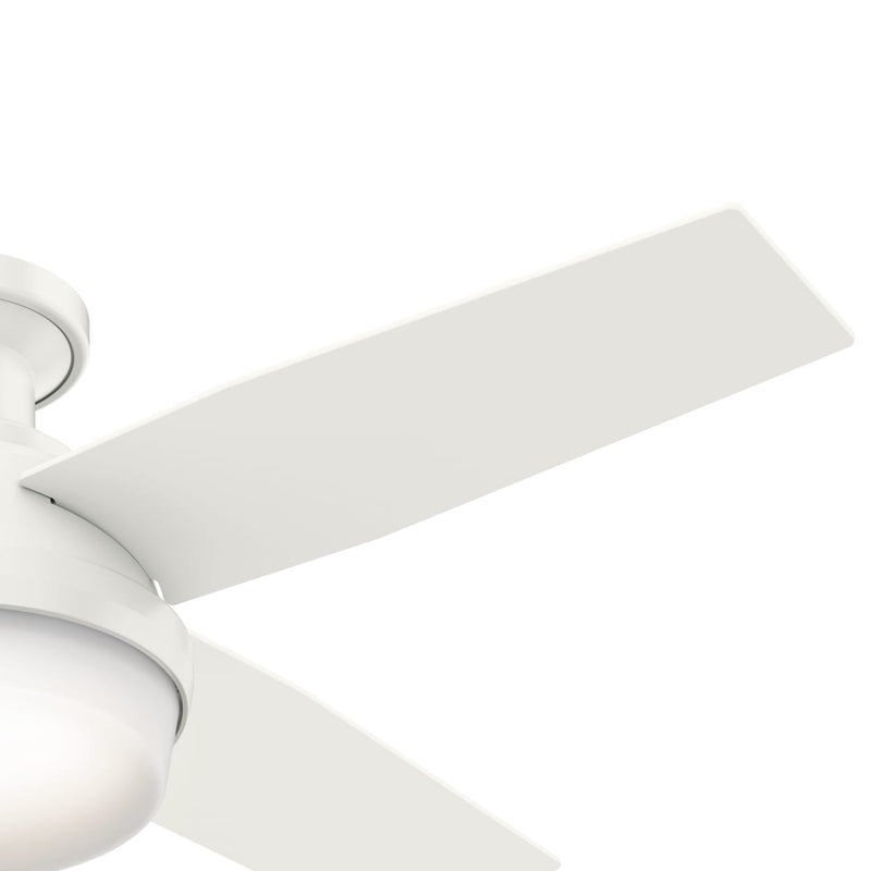 Hunter 44-Inch Dempsey Light Fresh White Low Profile Ceiling Fan