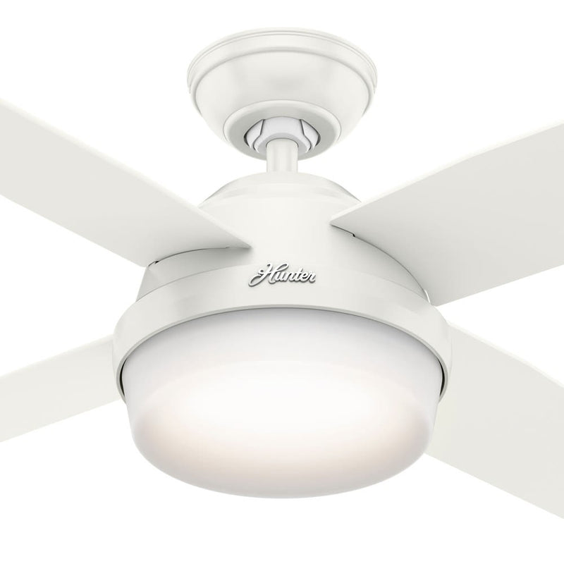 Hunter 44-Inch Dempsey Light Fresh White Ceiling Fan