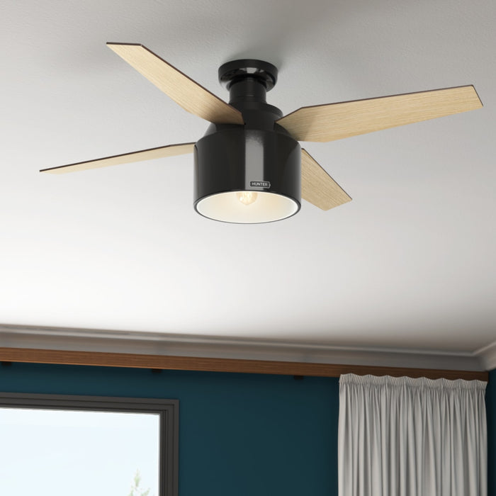 Hunter 52-Inch Cranbrook Low Profile Gloss Black Ceiling Fan