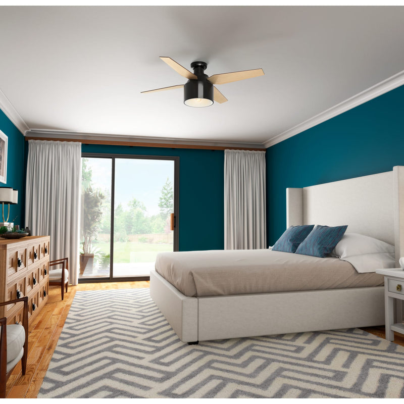 Hunter 52-Inch Cranbrook Low Profile Gloss Black Ceiling Fan