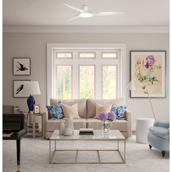 Casablanca Wisp 52 Inch Ceiling Fan with LED Light - Fresh White