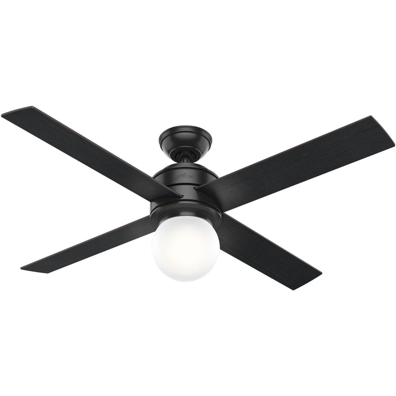 Hunter 52-Inch Hepburn Matte Black Ceiling Fan