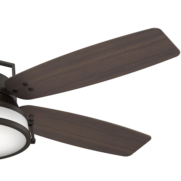 Casablanca Caneel Bay Outdoor 56 inch Ceiling Fan with LED Light - Maiden Bronze/Smoked Walnut
