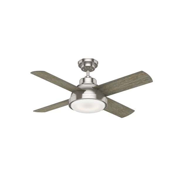 Casablanca Levitt 44 Inch Ceiling Fan with LED Light - Brushed Nickel/Brushing Barnwood