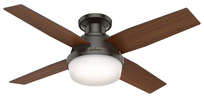 Hunter 44-Inch Dempsey Light Noble Bronze Low Profile Ceiling Fan