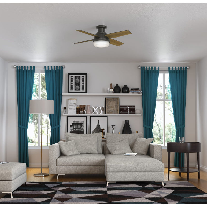 Hunter 44-Inch Dempsey Light Noble Bronze Low Profile Ceiling Fan