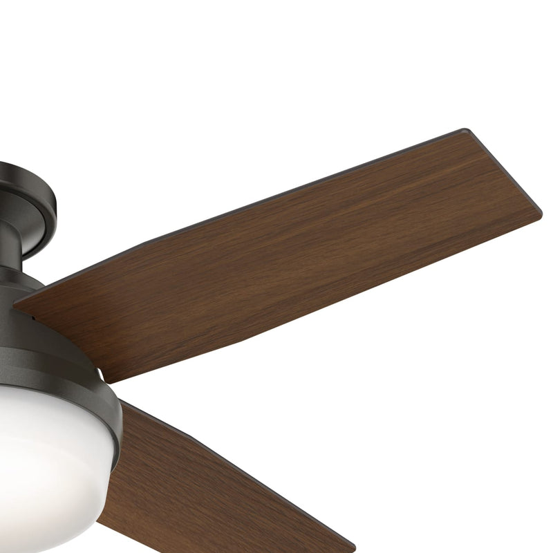 Hunter 44-Inch Dempsey Light Noble Bronze Low Profile Ceiling Fan