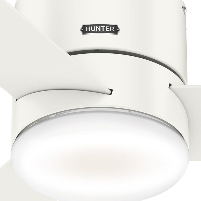 Hunter 44-Inch Minimus Fresh White Low Profile Ceiling Fan