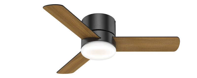 Hunter 44-Inch Minimus Matte Black Low Profile Ceiling Fan