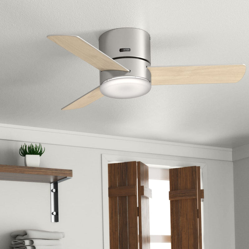 Hunter 44-Inch Minimus Brushed Nickel Low Profile Ceiling Fan