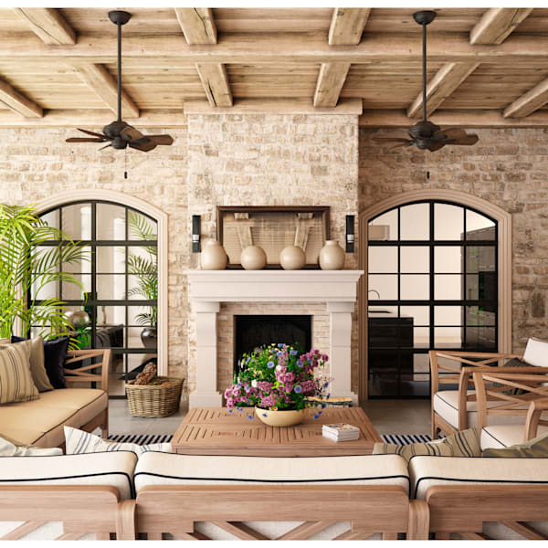 Casablanca Wailea Outdoor 31 Inch Ceiling Fan - Brushed Cocoa/Dark Walnut