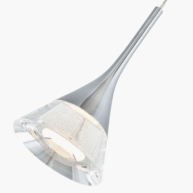 VONN Amalfi 5-Light VAC3215CH Integrated LED Chandelier with Cone Shades Polished Chrome