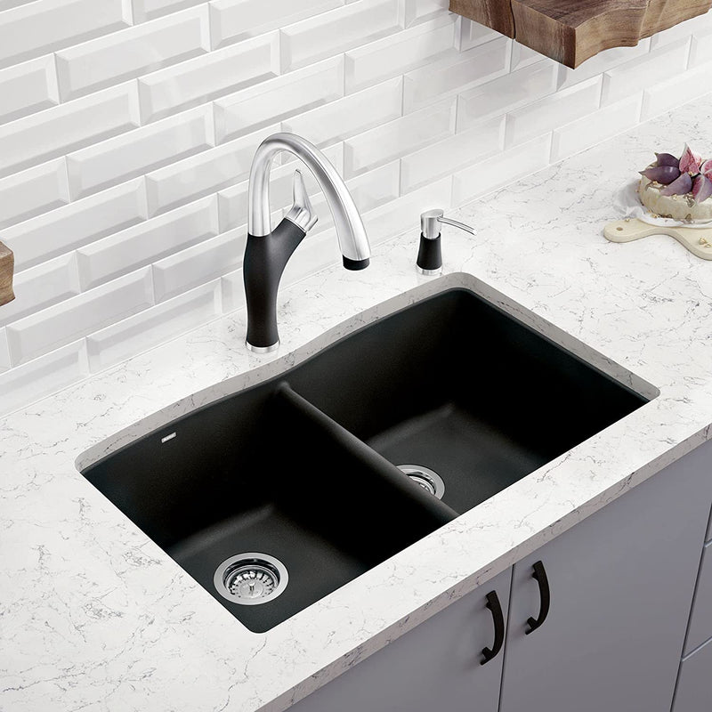 Blanco Diamond Equal Double Dual Mount SILGRANIT Kitchen Sink