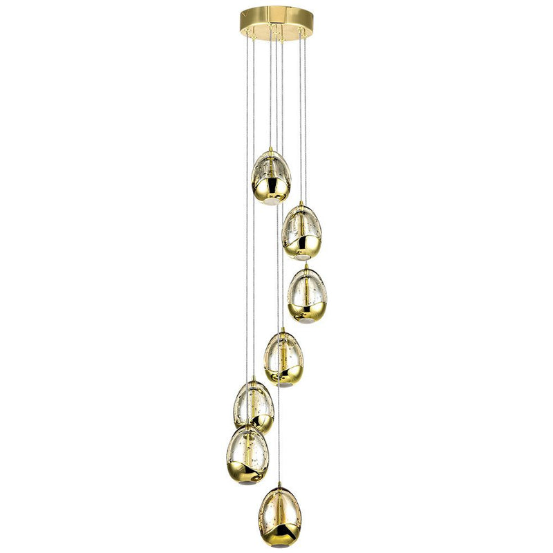 VONN Venezia 7-Light VAC3207GL Integrated LED Chandelier in Gold