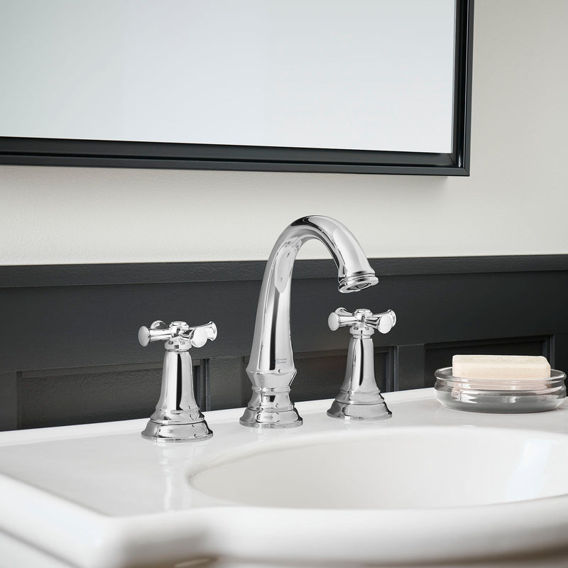 American Standard Delancey 8-Inch Widespread 2-Handle Bathroom Faucet 1.2 gpm/4.5 L/min With Cross Handles