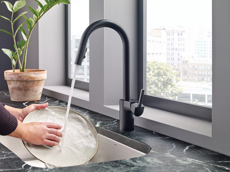 Moen Align Matte Black One-Handle High Arc Pull-Down Kitchen Faucet