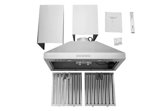 Hauslane Chef 30-in WM-530SS-30P Convertible Stainless Steel Wall-Mounted Range Hood
