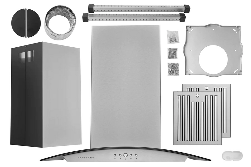 Hauslane Chef Series IS-200 1000 CFM Convertible Stainless Steel Island Range Hood
