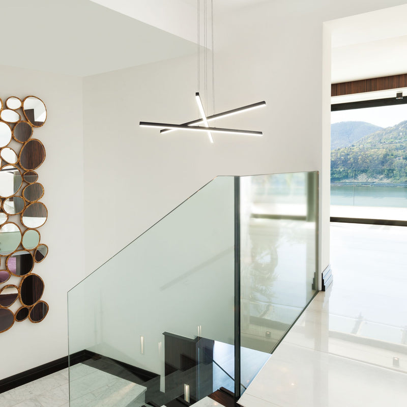 VONN Sirius 40" VMP25030BL Integrated LED Pendant Light in Black