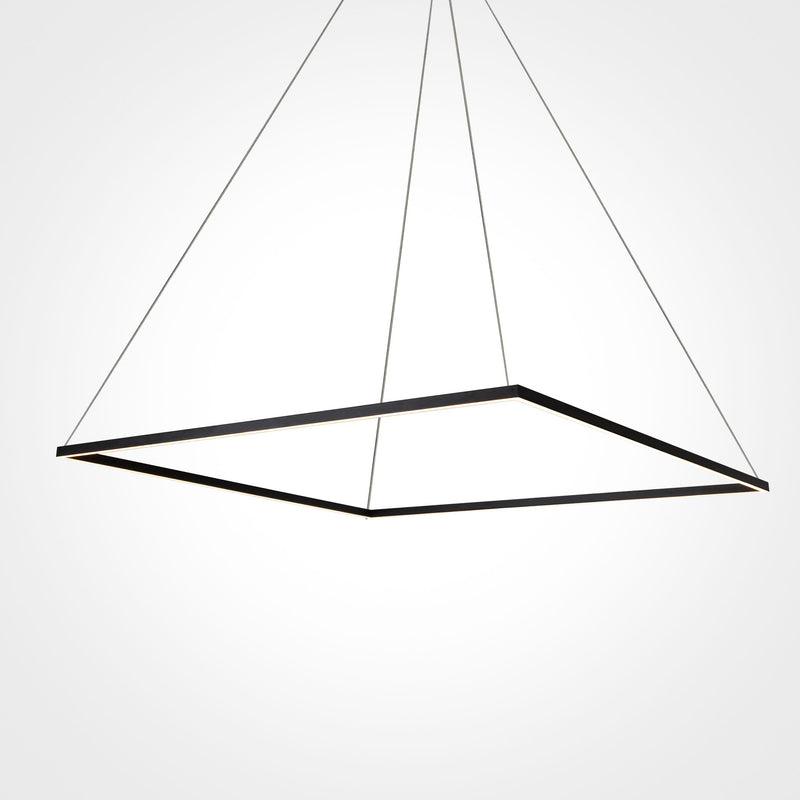 VONN Atria 39" VMC35511BL Modern Square LED Chandelier in Black