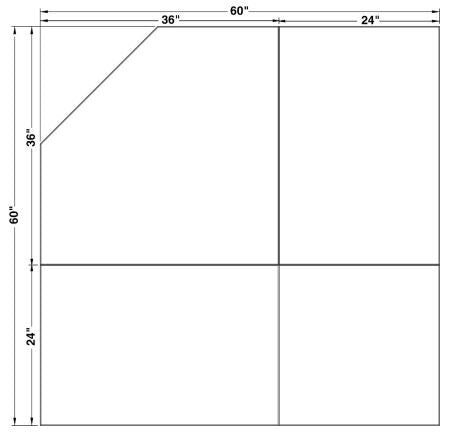 SBI Corner Modular Floor Protection System 60" - AC02787