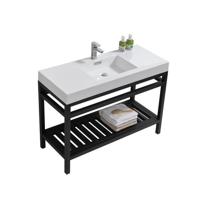 KubeBath Cisco 48" Stainless Steel Console with Acrylic Sink