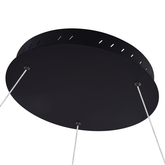 VONN Tania 39" VMC34911BL Modern Circular LED Chandelier in Black
