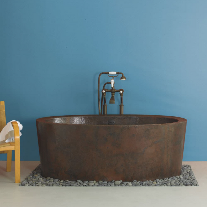 Native Trails 64" Aspen Freestanding Copper Soaking Bathtub