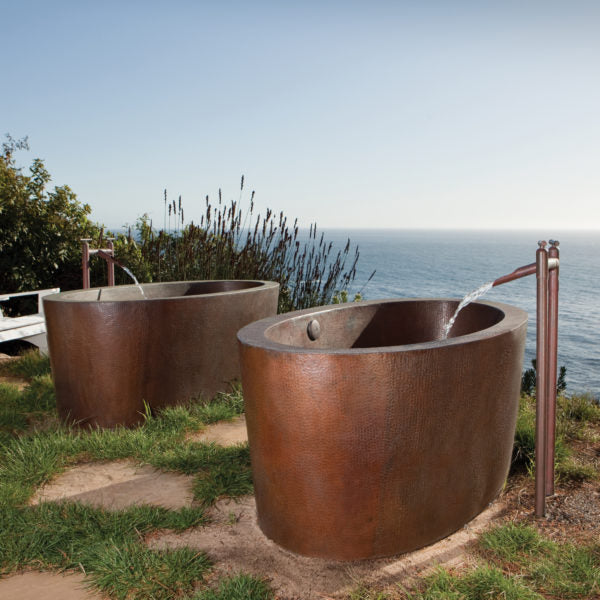 Native Trails 64" Aspen Freestanding Copper Soaking Bathtub